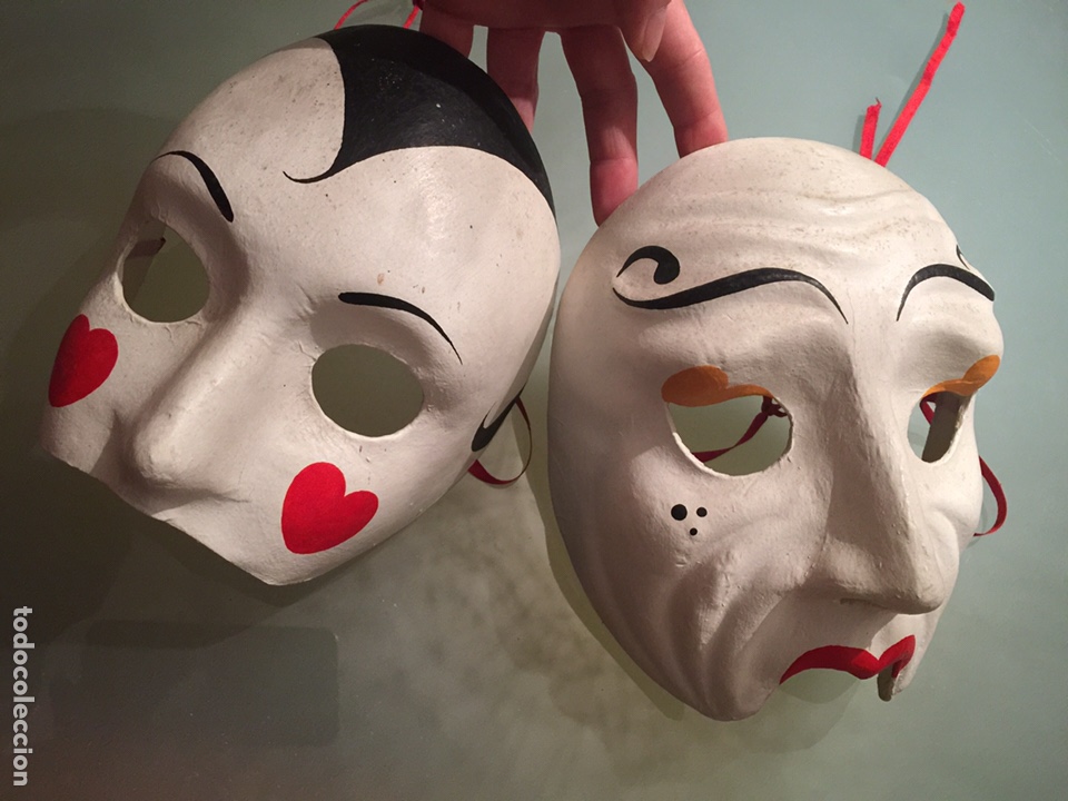 dos mascaras venecianas auténticas y firmadas - Comprar Varias en todocoleccion -