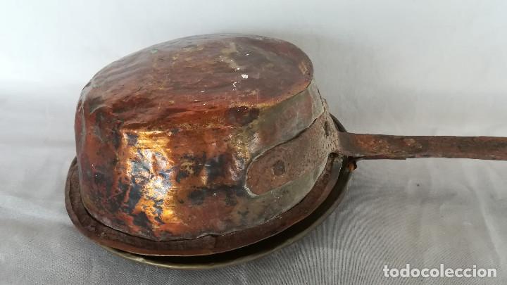 Antig&uuml;edades: BRASERO DE COBRE CON TAPA - Foto 1