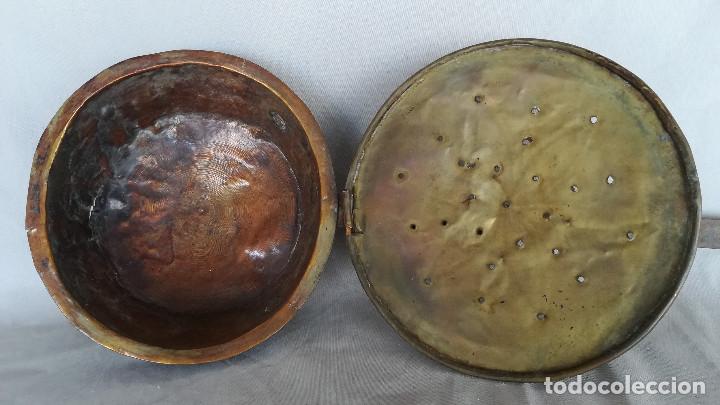 Antig&uuml;edades: BRASERO DE COBRE CON TAPA - Foto 5