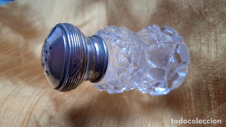 Antig&uuml;edades: Salero cristal y plata - Foto 3