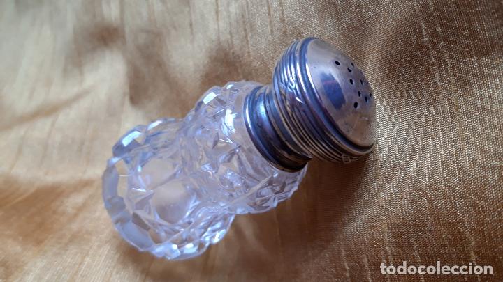 Antig&uuml;edades: Salero cristal y plata - Foto 4