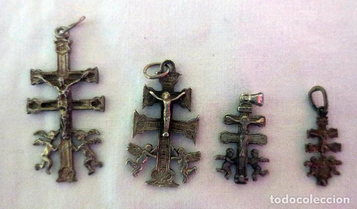 Antig&uuml;edades: LOTE DE 4 CRUCES DE CARAVACA - Foto 1