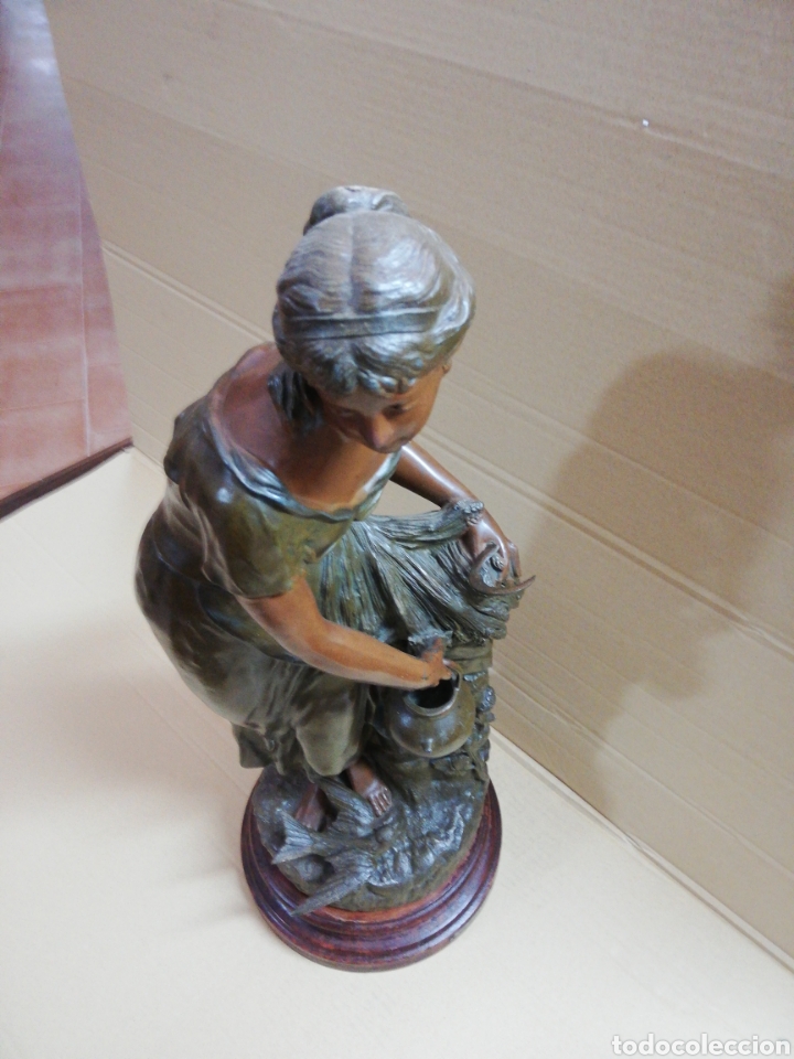 Antig&uuml;edades: Figura mujer en calamina - Foto 5