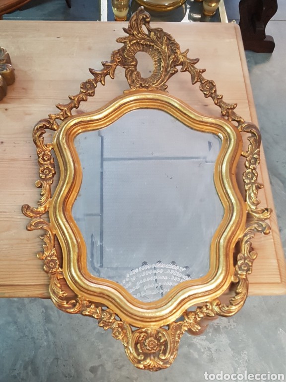 Antig&uuml;edades: Espejo curnocopia pan de oro - Foto 1