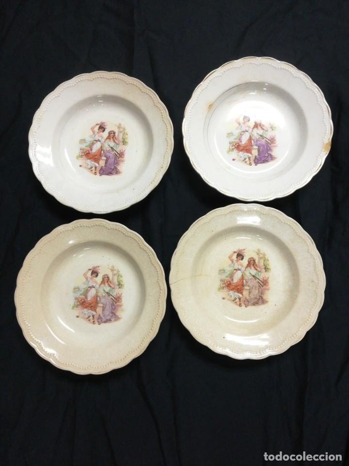 Antig&uuml;edades: CUATRO PLATOS CHINA OPACA - Foto 1