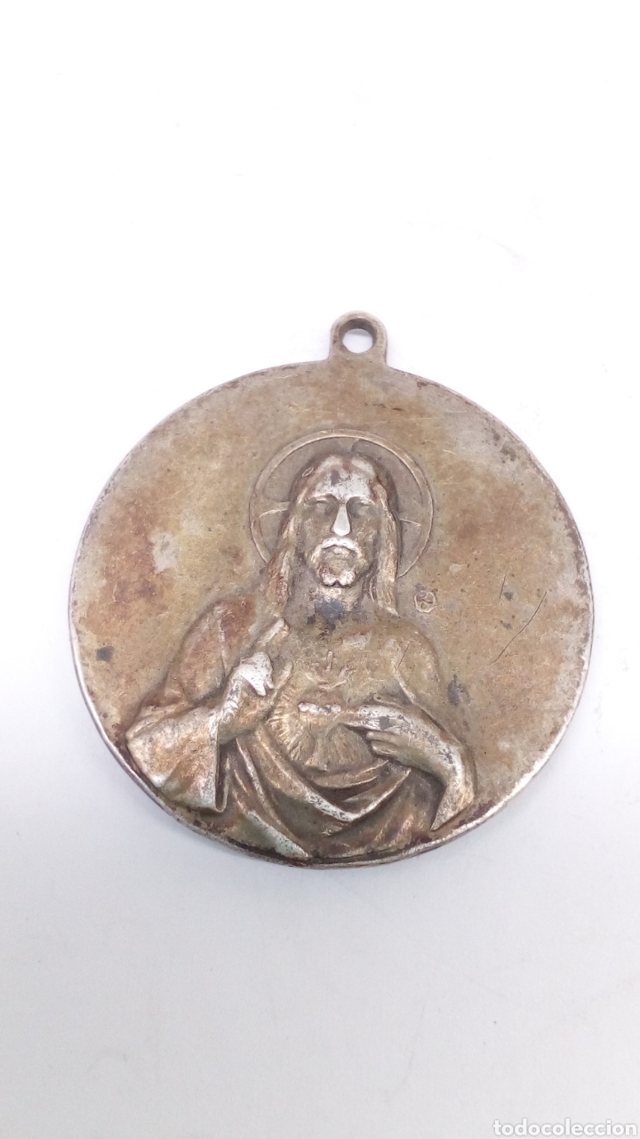Antig&uuml;edades: Medalla de plata religiosa - Foto 1