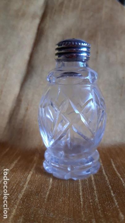 Antig&uuml;edades: Salero cristal y plata - Foto 2