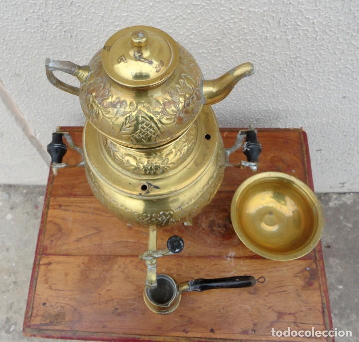 Antig&uuml;edades: Conjunto de te arabe, mesa, samobar accesorios - Foto 5