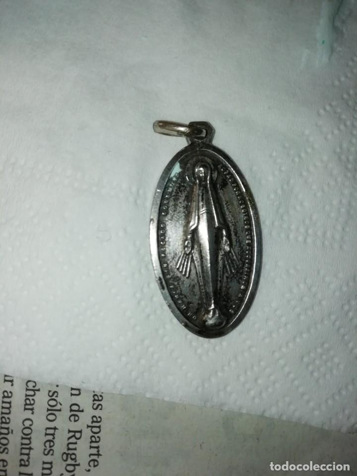 Antig&uuml;edades: Medalla alpaca Inmaculada concepci&oacute;n 3.5 cm - Foto 3