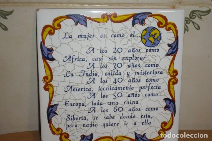 Antig&uuml;edades: Antiguo azulejo refranero popular - Foto 2