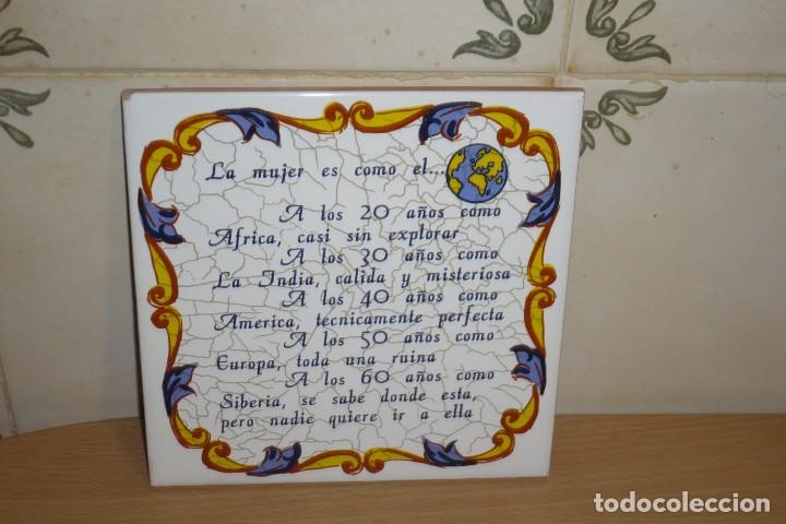 Antig&uuml;edades: Antiguo azulejo refranero popular - Foto 3