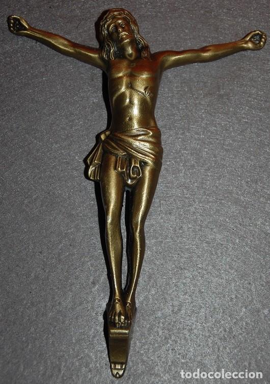 Antig&uuml;edades: CRISTO CRUCIFICADO DE LATON-BRONCE - Foto 1
