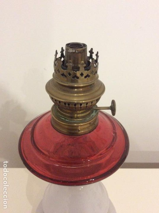 Antig&uuml;edades: QUINQU&Eacute; DE OPALINA Y CRISTAL. - Foto 3