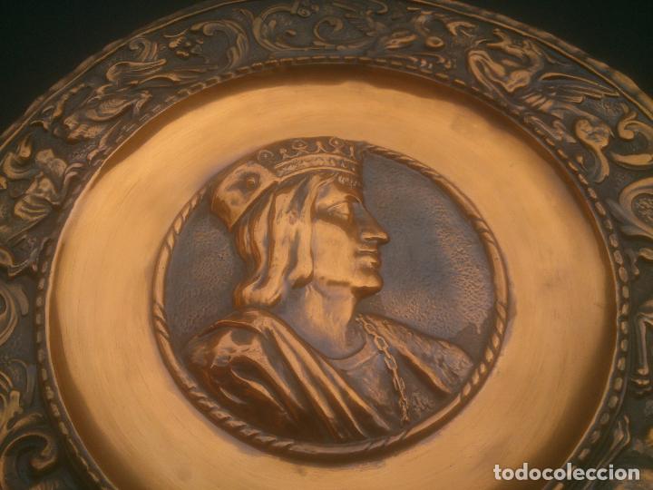 Antig&uuml;edades: PLATO DE COBRE REY FERNANDO - Foto 4