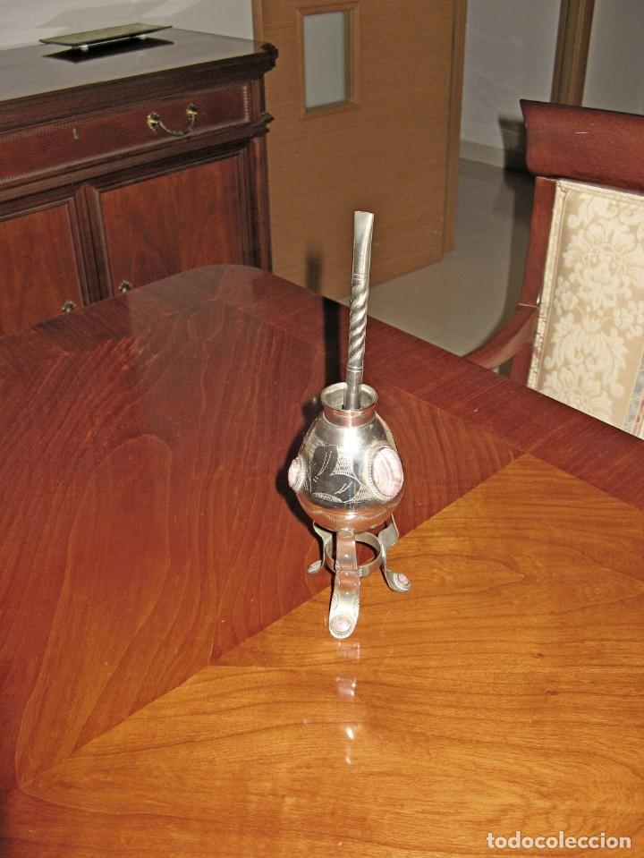 Antig&uuml;edades: Mate criollo en plata maciza - Foto 1