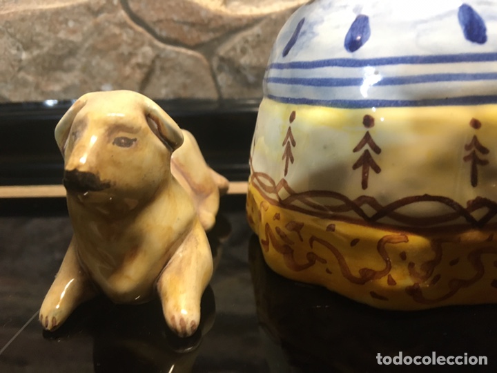 Antig&uuml;edades: Menina pintada a mano (CON PERRO) - Foto 3