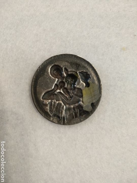 Antig&uuml;edades: Placa religiosa de plata, 3cm diametro - Foto 2