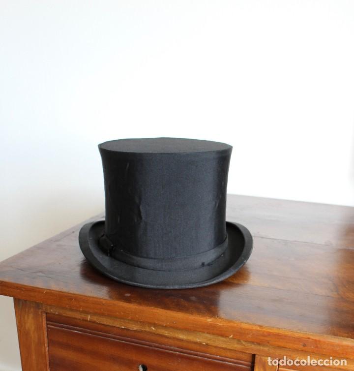 Antig&uuml;edades: ANTIGUO SOMBRERO DE COPA PLEGABLE- E. MOTSCH, PARIS - Foto 1
