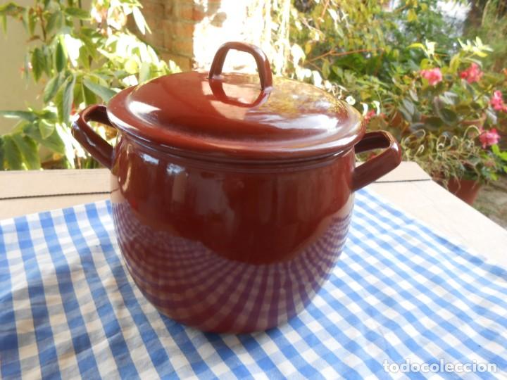 Antig&uuml;edades: OLLA   de  PORCELANA   ESMALTADA - Foto 2