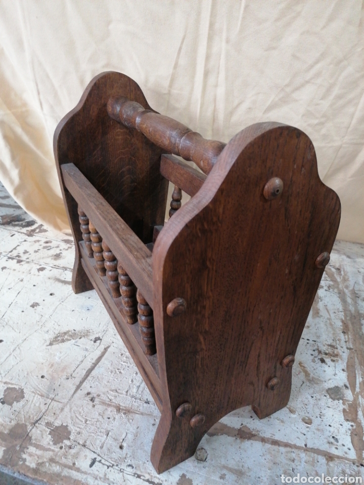 Antig&uuml;edades: Revistero de roble macizo - Foto 2