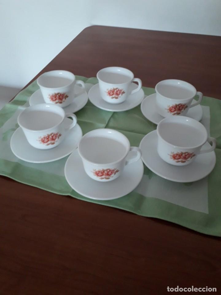 Antig&uuml;edades: Juego de caf&eacute; en Opalina a&ntilde;os 70 - Foto 1