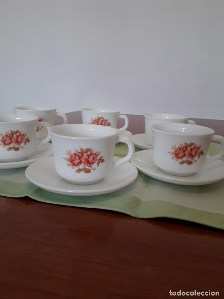 Antig&uuml;edades: Juego de caf&eacute; en Opalina a&ntilde;os 70 - Foto 3
