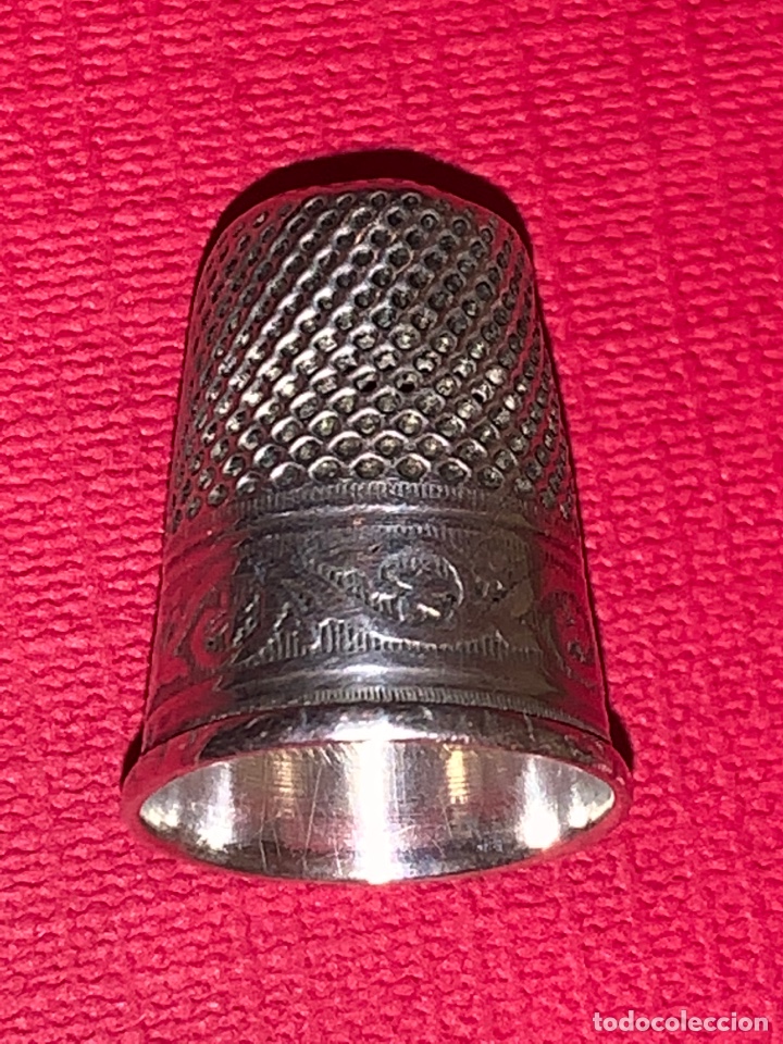 Antig&uuml;edades: Antiguo dedal de colecci&oacute;n en plata contrastada