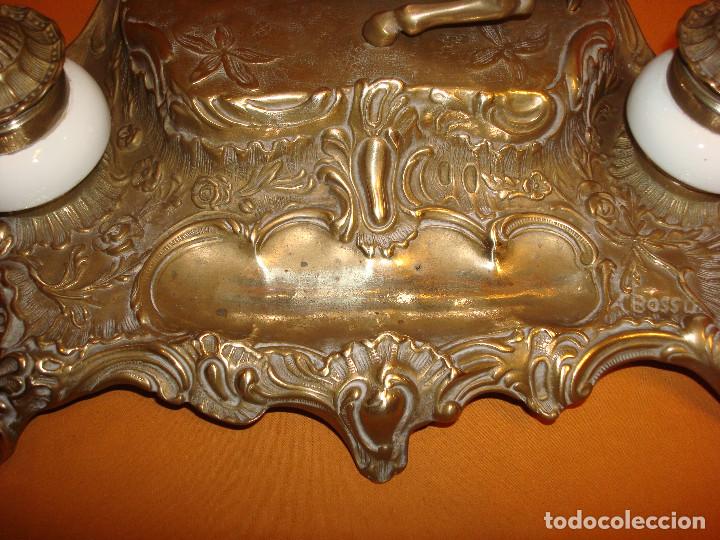 Antig&uuml;edades: Escribania de bronce caballo - Foto 9
