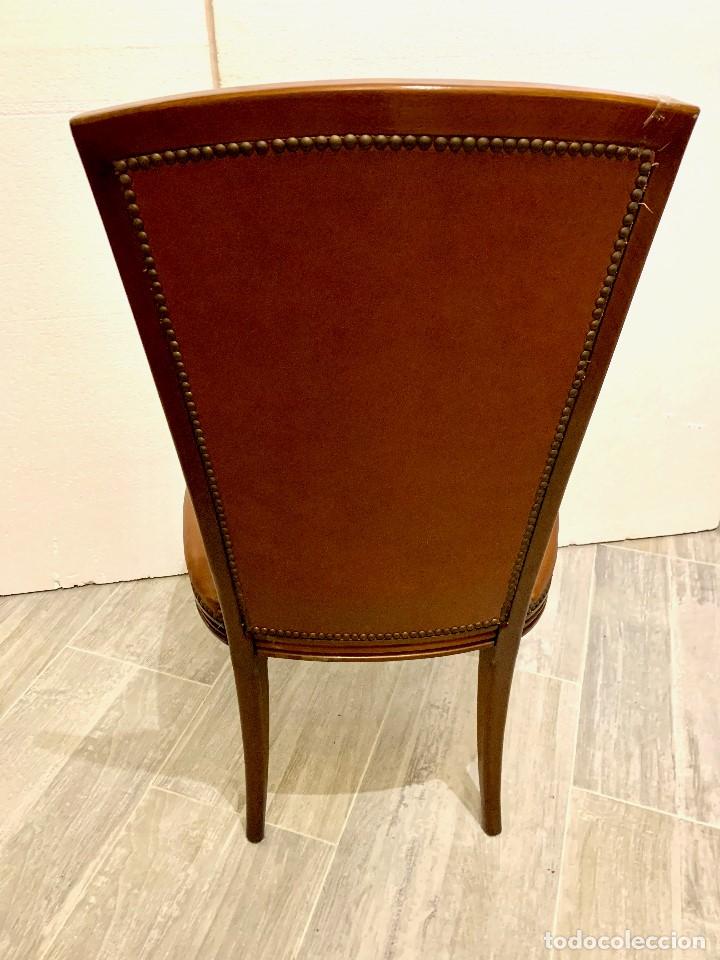 Antig&uuml;edades: - CONJUNTO SILLON Y DOS SILLAS EN PIEL - Foto 5