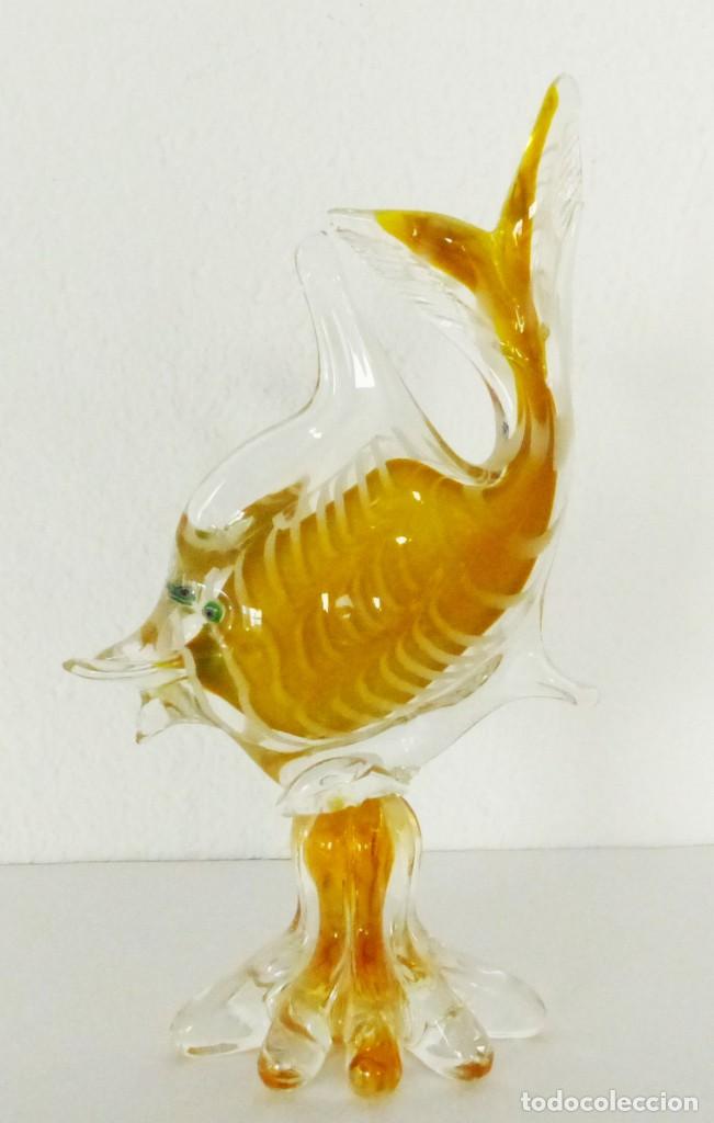 Antig&uuml;edades: PEZ EN CRISTAL DE MURANO - 31 CM. - Foto 1