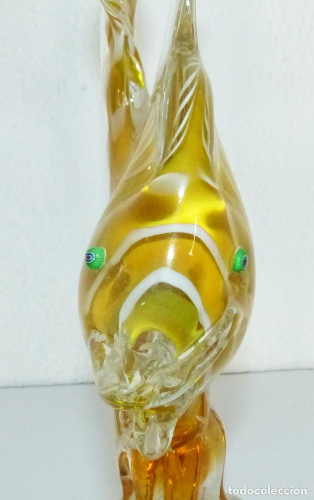 Antig&uuml;edades: PEZ EN CRISTAL DE MURANO - 31 CM. - Foto 2