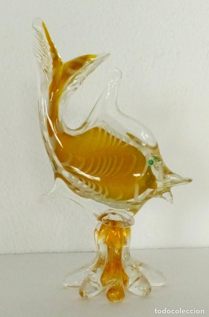 Antig&uuml;edades: PEZ EN CRISTAL DE MURANO - 31 CM. - Foto 3