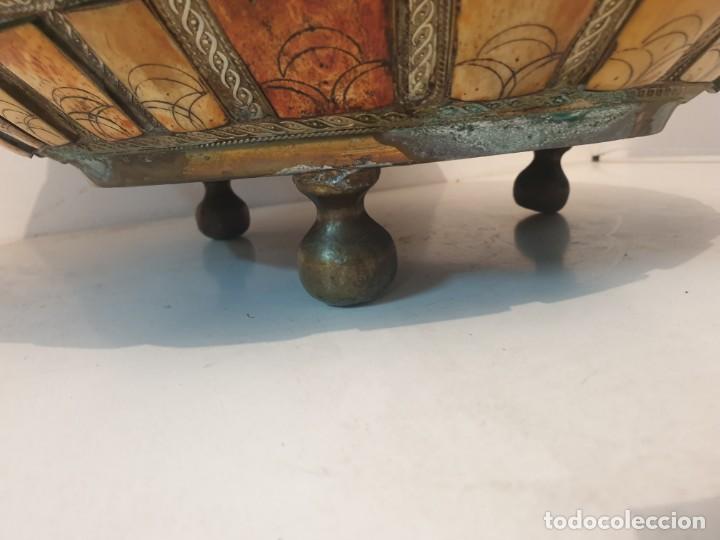 Antig&uuml;edades: CALDERO BRONCE CON INCRUSTACIONES PIEDRAS - Foto 7