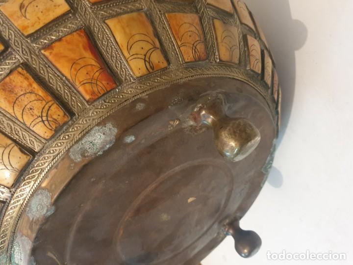 Antig&uuml;edades: CALDERO BRONCE CON INCRUSTACIONES PIEDRAS - Foto 14