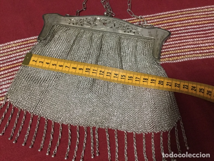 Antig&uuml;edades: PRECIOSO BOLSO MALLA DE PLATA - Foto 12