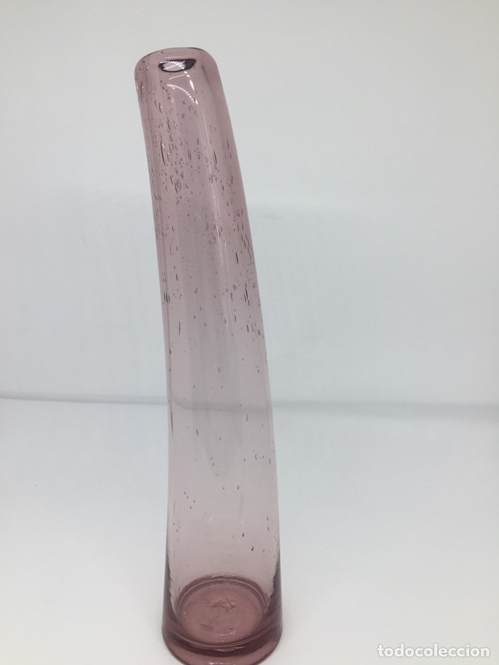 Antig&uuml;edades: Jarr&oacute;n de vidrio burbujeante p&uacute;rpura o amatista