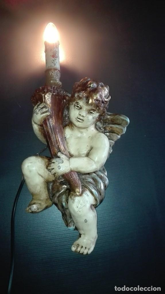 Antig&uuml;edades: ANTIGUO APLIQUE ESTUCO QUERUBIN - Foto 3