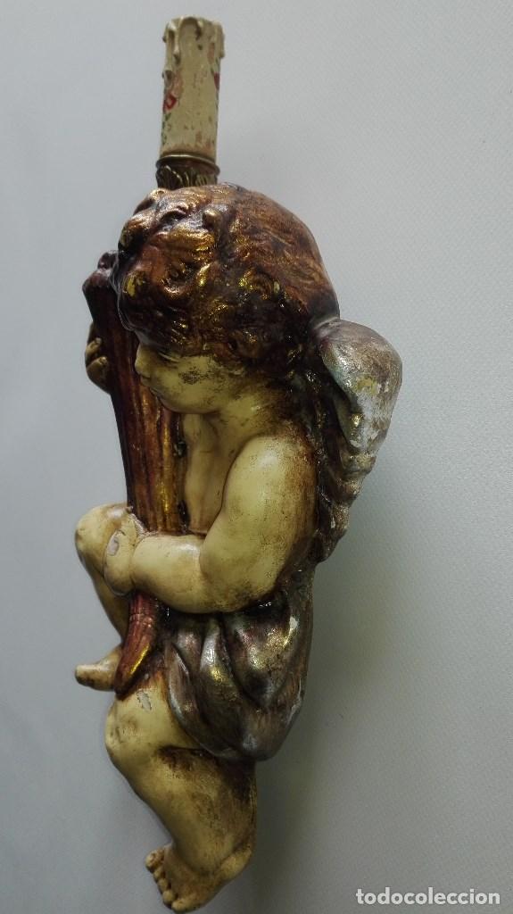 Antig&uuml;edades: ANTIGUO APLIQUE ESTUCO QUERUBIN - Foto 9