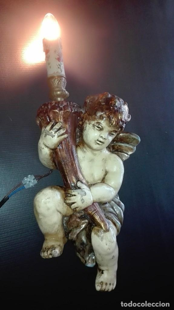 Antig&uuml;edades: ANTIGUO APLIQUE ESTUCO QUERUBIN - Foto 10