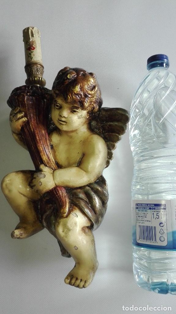 Antig&uuml;edades: ANTIGUO APLIQUE ESTUCO QUERUBIN - Foto 11