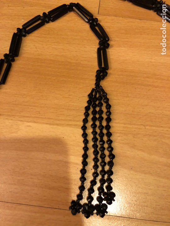 Antig&uuml;edades: Cintur&oacute;n Art Deco de azabache 175 cm - Foto 3