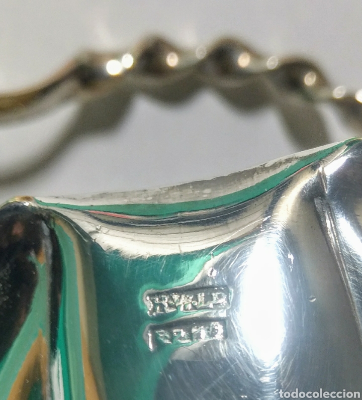 Antig&uuml;edades: Antigua cesta de plata. - Foto 3