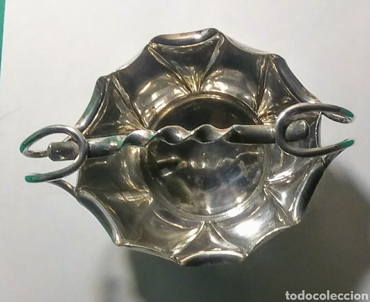 Antig&uuml;edades: Antigua cesta de plata. - Foto 4