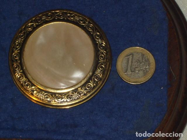 Antig&uuml;edades: POLVERA DAMASQUINADA Y NACAR.VINTAGE. - Foto 3