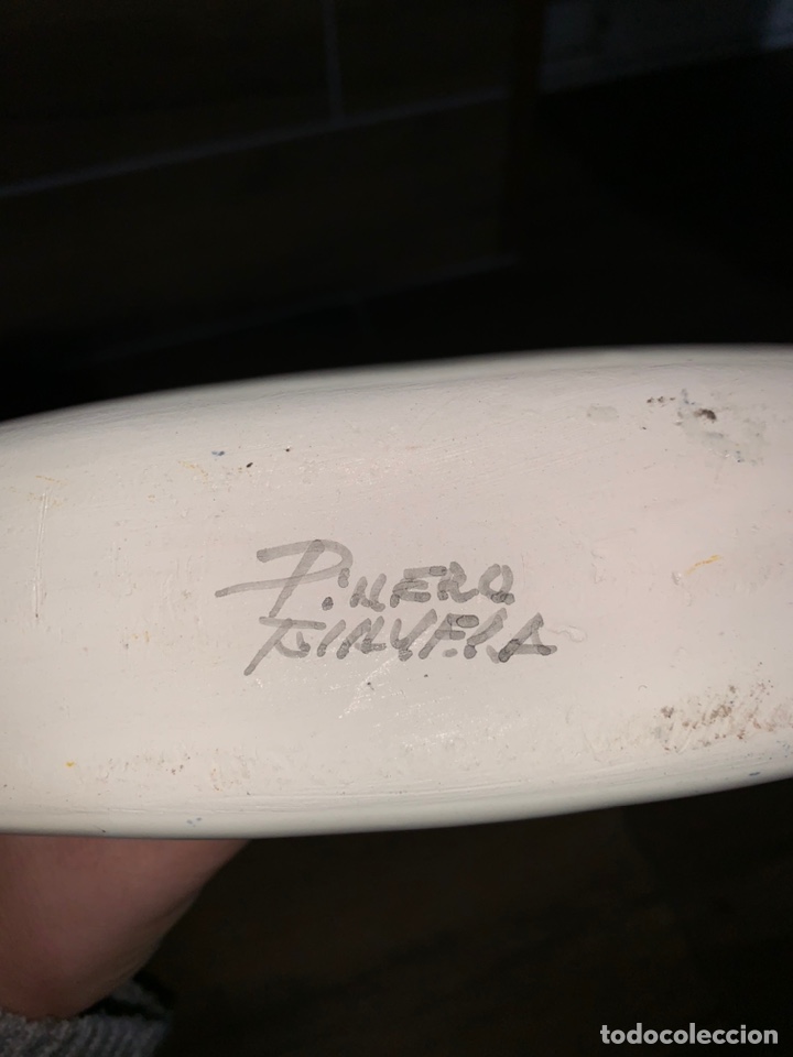 Antig&uuml;edades: Servilletero de cer&aacute;mica pintada a mano - Foto 4