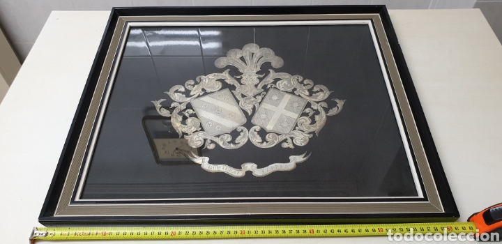 Antig&uuml;edades: Cuadro en escudo de arnas de plata de ley - Foto 2