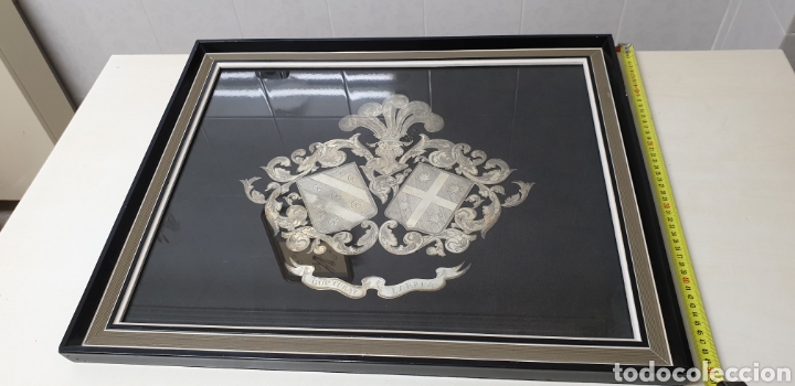 Antig&uuml;edades: Cuadro en escudo de arnas de plata de ley - Foto 3