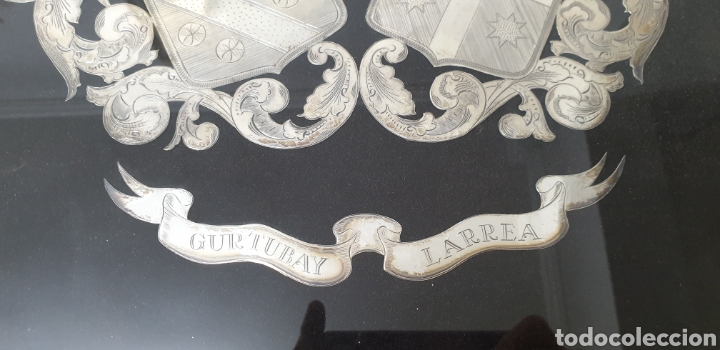Antig&uuml;edades: Cuadro en escudo de arnas de plata de ley - Foto 8