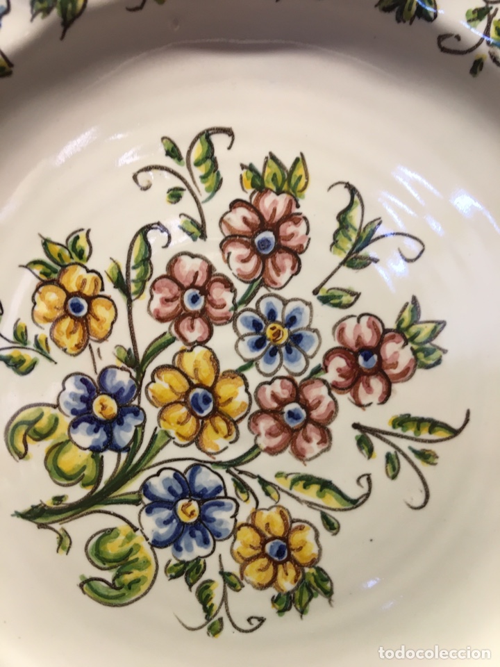 Antig&uuml;edades: Plato de flores - Foto 2