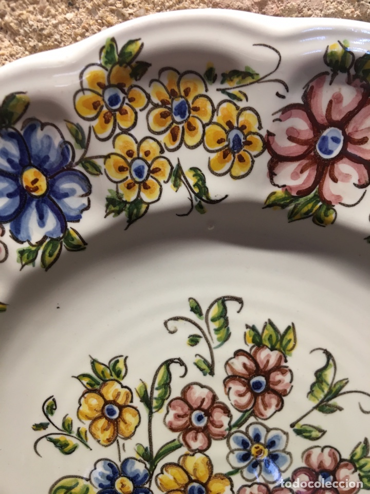 Antig&uuml;edades: Plato de flores - Foto 3